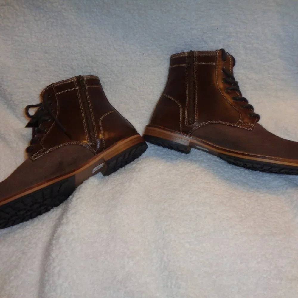 Crevo Men's Horchata Fashion Brown Lace Up Boots Size 10.5 NWT